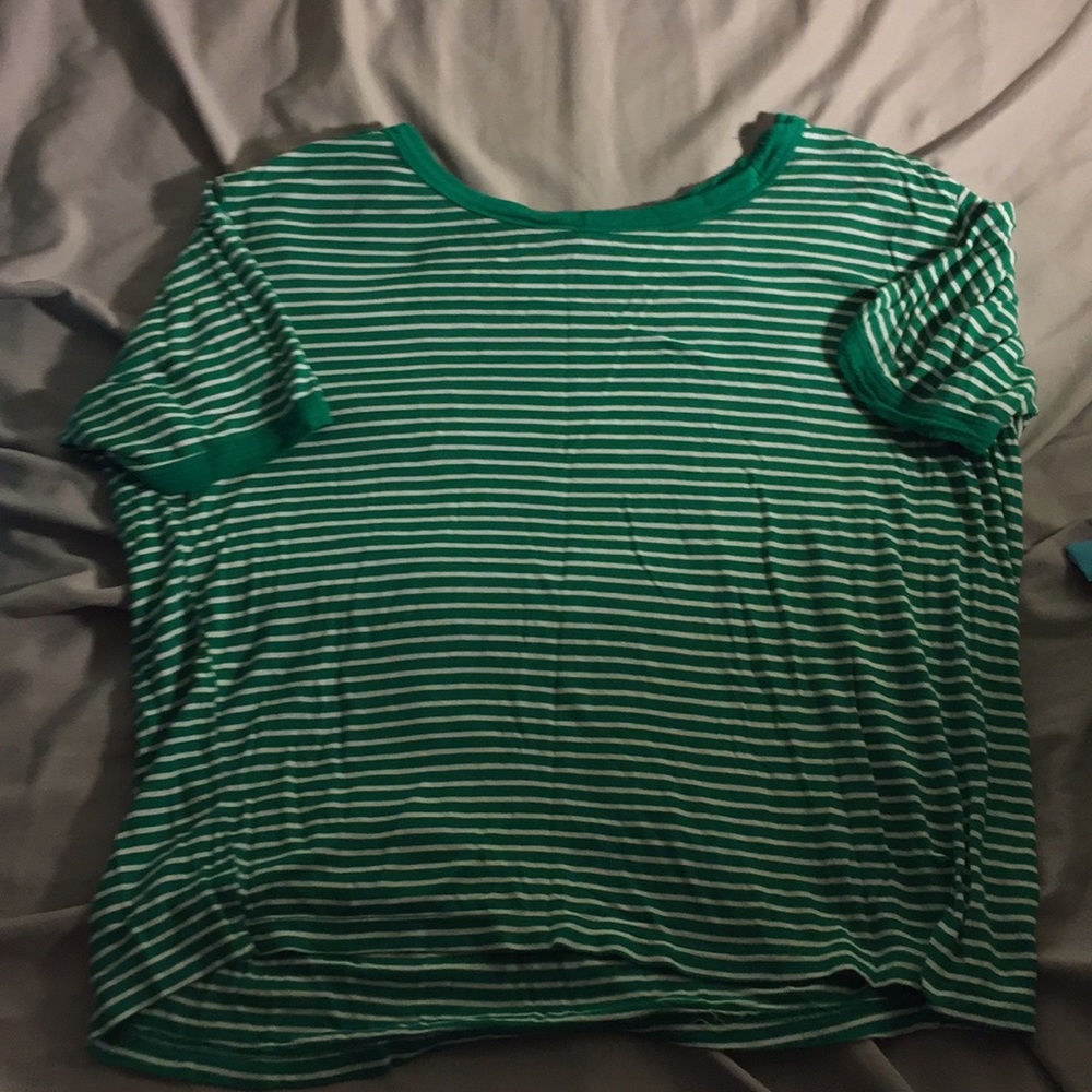 green striped shirt